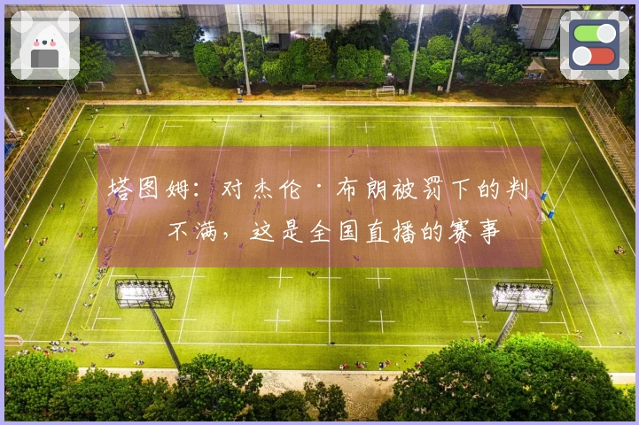 塔图姆：对杰伦·布朗被罚下的判罚不满，这是全国直播的赛事